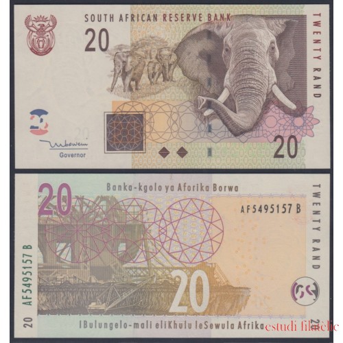 Sudáfrica south african 20 ran 2009 billete banknote sin circular
