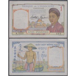 Indochina francesa 1 piastra 1932/35 Billete Banknote Indochina francesa 1 piastra 1932/35 Billete Banknote