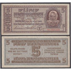 Rusia 5 Karbowanez 1942 Billete Banknote Sin Circular Rusia 5 Karbowanez 1942 Billete Banknote Sin Circular