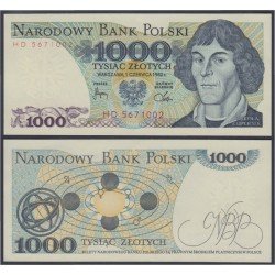 Polonia 1000 zlotych 1982 Billete Banknote Sin Circular Polonia 1000 zlotych 1982 Billete Banknote Sin Circular