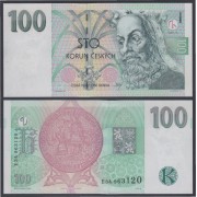 Checoslovaquia 100 Korun 1993  Billete Banknote Sin Circular