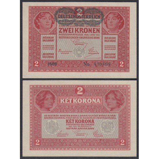 Austria 2 Coronas 1917 Billete Banknote Sin Circular Austria 2 Coronas 1917 Billete Banknote Sin Circular