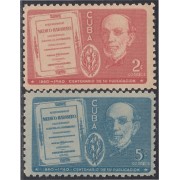 Cuba 264/65 1940 100 Años de la publicación de Repertorio Médico Habanero por Nicolás Gutierrrez MNH