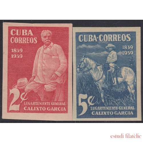 Cuba 260a /61a 1940 Calixto García Lugarteniente sin dentar MNH