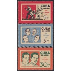 Cuba 660/62 1963 6º aniv. del ataque de a la Presidencia 13 de Marzo MNH Cuba 660/62 1963 6º aniv. del ataque de a la Presidencia 13 de Marzo MNH