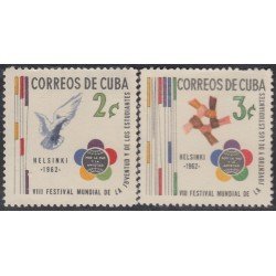 Cuba 597/98 1962 VII Festival Mundial de la juventud y los estudiantes MNH