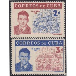 Cuba 595/96 1962 26 de julio MNH