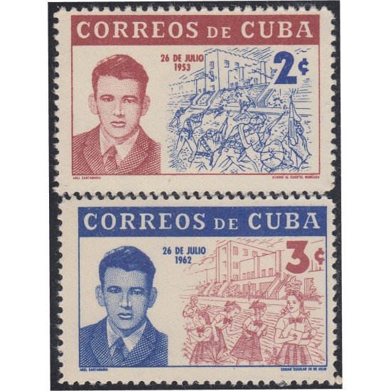 Cuba 595/96 1962 26 de julio MNH Cuba 595/96 1962 26 de julio MNH