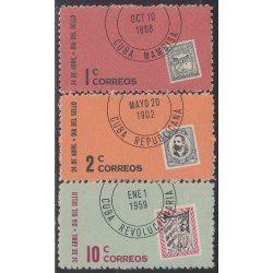 Cuba 556/58 1961 Día del sello MNH Cuba 556/58 1961 Día del sello MNH