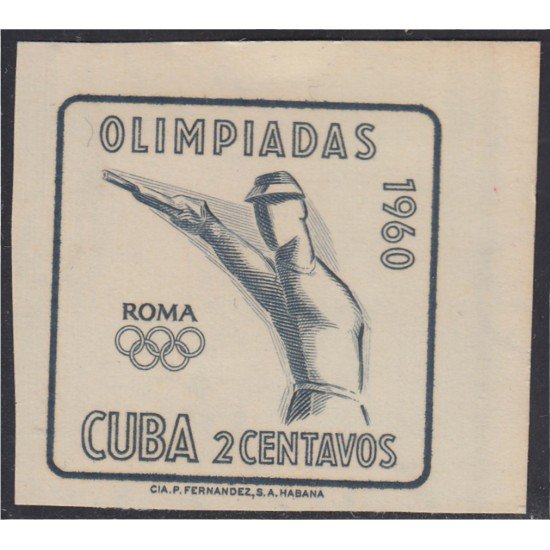 Cuba 533 1960 Olimpiadas Roma MNH Sin dentar de hojita Cuba 533 1960 Olimpiadas Roma MNH Sin dentar de hojita