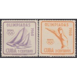 Cuba 532/33 1960 Olimpiadas Roma MNH Cuba 532/33 1960 Olimpiadas Roma MNH