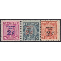 Cuba 528/30 1960 Miguel Aldama Calixto García Carlos J. Finlay MNH