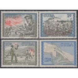Cuba 520/23 1960 Aniversario de La Liberación Batallas MNH