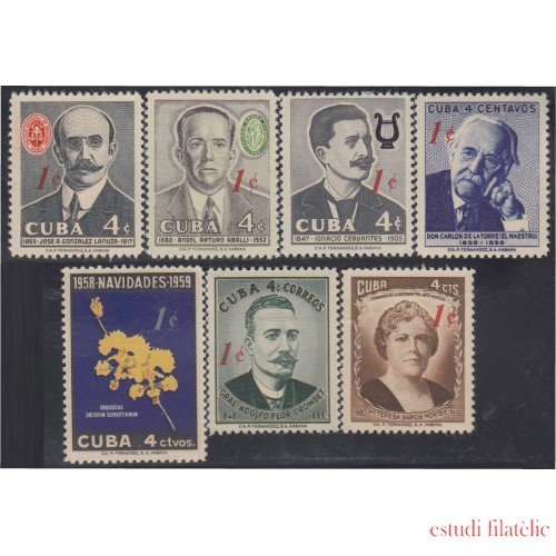 Cuba 511/17 1960 Serie Antigua MNH