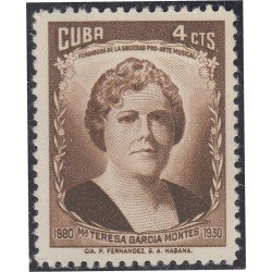 Cuba 502 1959 María Teresa García Montes MNH Cuba 502 1959 María Teresa García Montes MNH