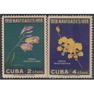 Cuba 496/97 1958 Navidad Christmas MNH