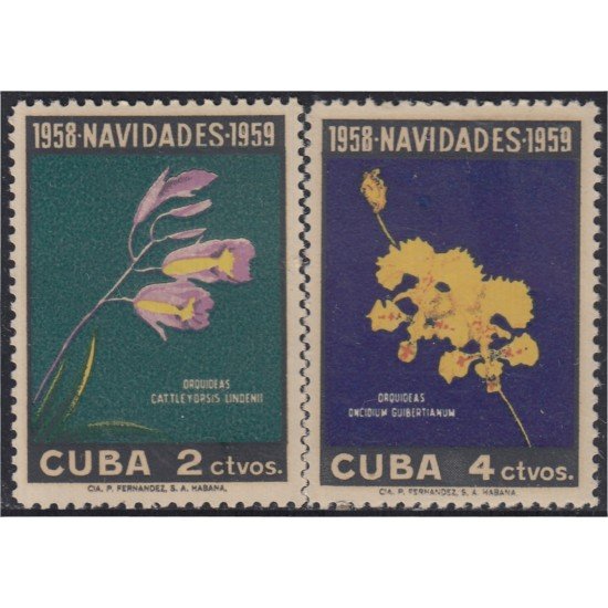 Cuba 496/97 1958 Navidad Christmas MNH Cuba 496/97 1958 Navidad Christmas MNH