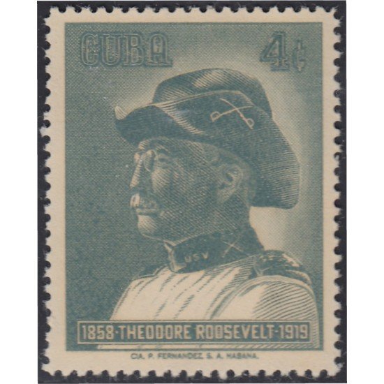 Cuba 495 1958 Theodore Roosevelt MNH Cuba 495 1958 Theodore Roosevelt MNH