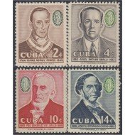 Cuba 484/87 1958 Médicos Cubanos célebres MNH