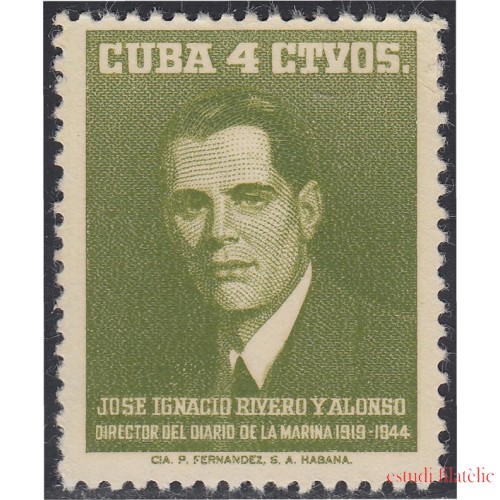 Cuba 476 1958 José Ignacio Rivero Alonso MNH