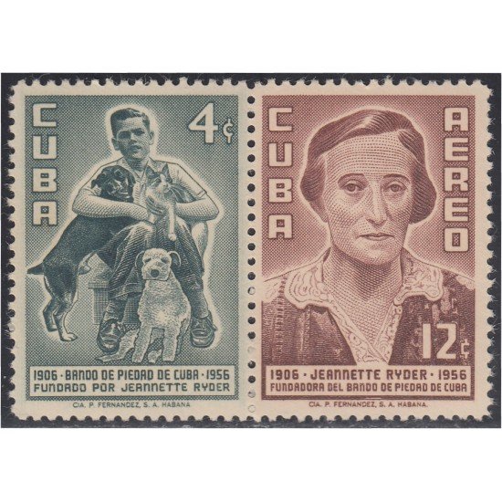 Cuba 458+163 1957 Jeannette Ryder MNH Cuba 458+163 1957 Jeannette Ryder MNH
