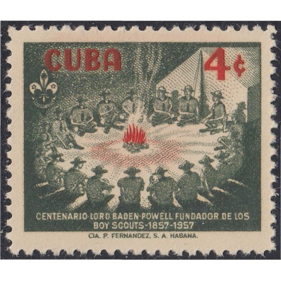 Cuba 449 1957 Lord Baden Powell fundador de los Boy Scouts MNH Cuba 449 1957 Lord Baden Powell fundador de los Boy Scouts MNH