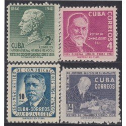 Cuba 426/29 1955 Retiro de comunicaciones MNH Cuba 426/29 1955 Retiro de comunicaciones MNH