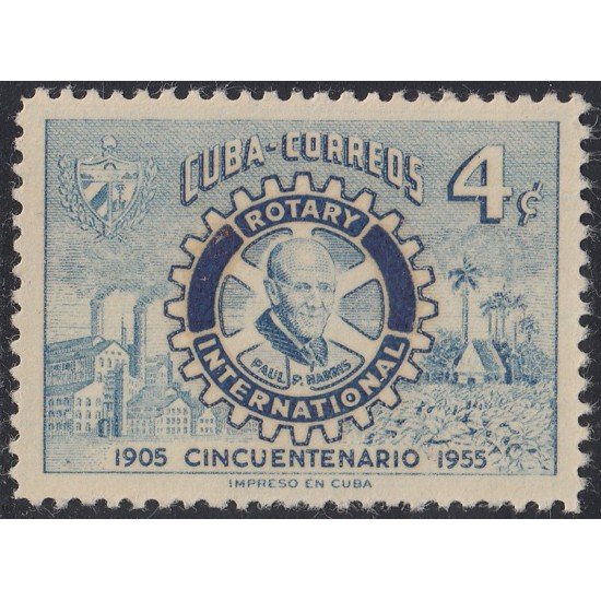 MI2 /FL3/VAR2 Cuba 419 1955 Rotary Internacional Paul P. Harris MNH MI2 /FL3/VAR2 Cuba 419 1955 Rotary Internacional Paul P. Harris MNH