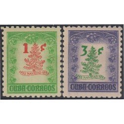 Cuba 381/82 1953 Navidad Christmas MNH Cuba 381/82 1953 Navidad Christmas MNH