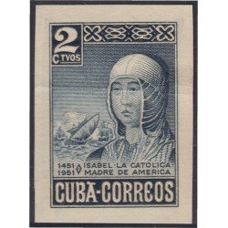 Cuba 356b 1952 Isabel La Católica Madre de América MNH Cuba 356b 1952 Isabel La Católica Madre de América MNH