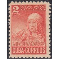 Cuba 356 1952 Isabel La Católica Madre de América MNH