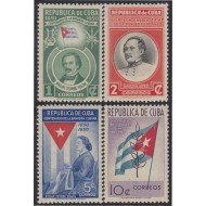 Cuba 341/44 1951 Centenario de la Bandera Cubana MNH