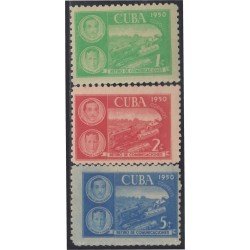 Cuba 335/37 1950 Manuel Balanzategui Retiro de Comunicaciones MNH Cuba 335/37 1950 Manuel Balanzategui Retiro de Comunicaciones MNH