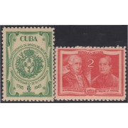 Cuba 285/86 1943 Gobernador Luis de las Casas Obispo Luis Ma. Peñalver MNH