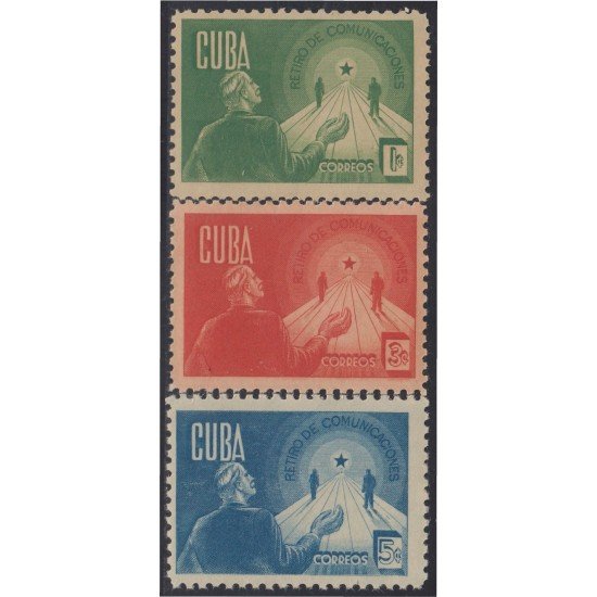 Cuba 277/79 1943 Retiro de Comunicaciones MNH Cuba 277/79 1943 Retiro de Comunicaciones MNH