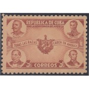 Cuba 270 1942/43 Maceo Bolívar Lincoln y Juarez por la Democracia MNH