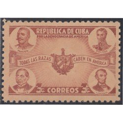 Cuba 270 1942/43 Maceo Bolívar Lincoln y Juarez por la Democracia MNH Cuba 270 1942/43 Maceo Bolívar Lincoln y Juarez por la Democracia MNH