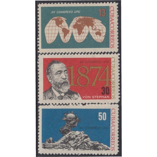 Cuba 715/17 1964 XV Congreso de la UPU MNH