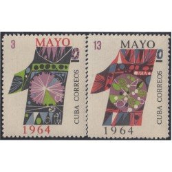 Cuba 710/11 1964 1º de mayo Día del trabajador MNH Cuba 710/11 1964 1º de mayo Día del trabajador MNH