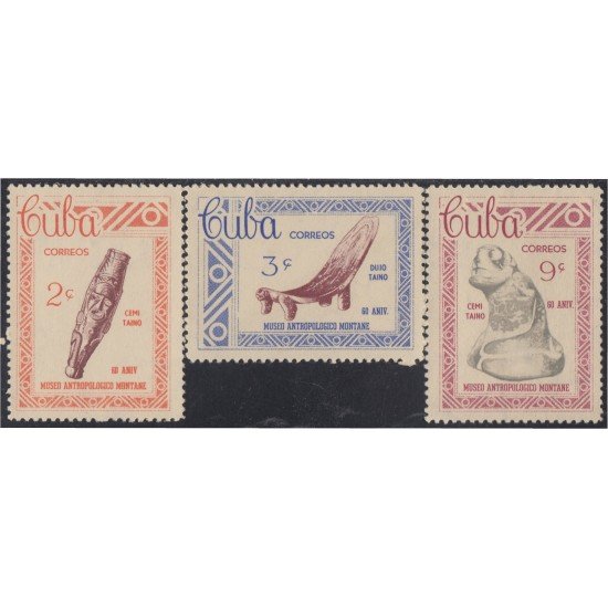 Cuba 671/73 1963 Museo Antropológico Montane MNH Cuba 671/73 1963 Museo Antropológico Montane MNH