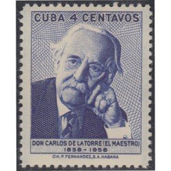 MED Cuba 492 1958 Don Carlos de la Torre MNH MED Cuba 492 1958 Don Carlos de la Torre MNH