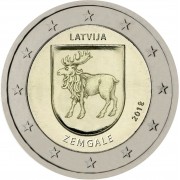 Letonia 2018 2 € euros conmemorativos Región de Zemgale 