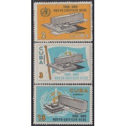 MED Cuba 993/95 1966 Edificio sede de la Organización Mundial de la Salud MNH MED Cuba 993/95 1966 Edificio sede de la Organización Mundial de la Salud MNH