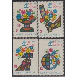 Cuba 989/92 1966 1 de Mayo del día del trabajador MNH Cuba 989/92 1966 1 de Mayo del día del trabajador MNH
