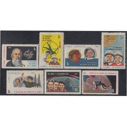 AST Cuba 975/81 1966 5º Aniversario del hombre en el espacio MNH AST Cuba 975/81 1966 5º Aniversario del hombre en el espacio MNH
