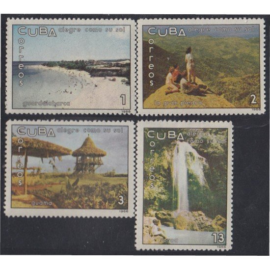 Cuba 958/61 1966 Serie Turística Guamá Guardalabarca Soroa La Gran Piedra MNH Cuba 958/61 1966 Serie Turística Guamá Guardalabarca Soroa La Gran Piedra MNH