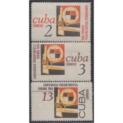 VAR3/S Cuba 955/57 1966 Conferencia Tricontinental Habana 1966 MNH VAR3/S Cuba 955/57 1966 Conferencia Tricontinental Habana 1966 MNH