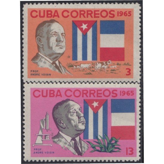 Cuba 932/33 1965 Profesor Andre Voisin MNH Cuba 932/33 1965 Profesor Andre Voisin MNH