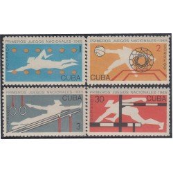 DEP4 Cuba 872/75 1965 Primeros juegos deportivos Nacionales MNH DEP4 Cuba 872/75 1965 Primeros juegos deportivos Nacionales MNH