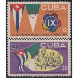 Cuba 854/55 1965 IX Festival Internacional de la Juventud en Argel MNH Cuba 854/55 1965 IX Festival Internacional de la Juventud en Argel MNH